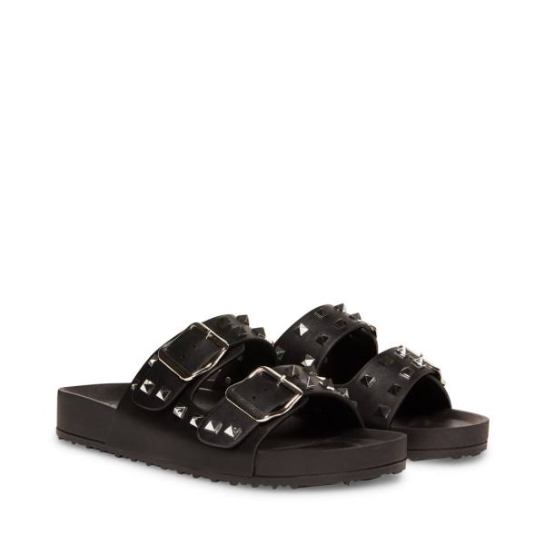 Sandalias Steve Madden Teddy-p Feminino Pretas | SM-396EU