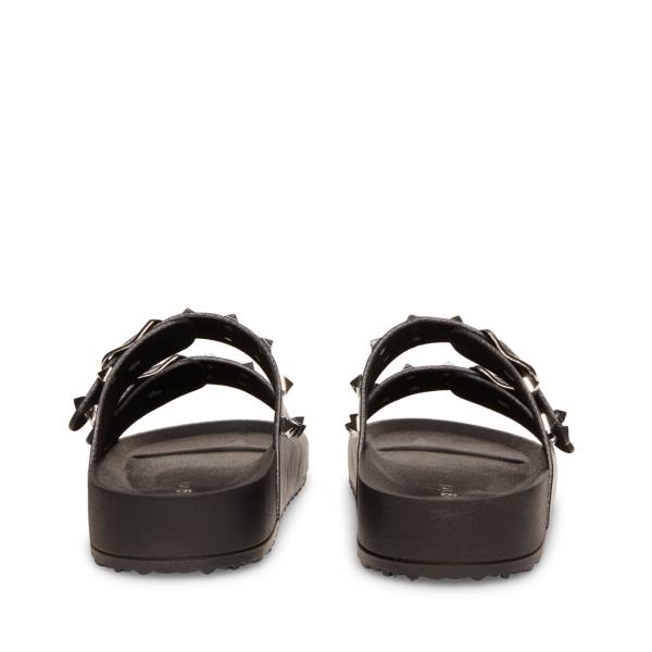 Sandalias Steve Madden Teddy-p Feminino Pretas | SM-396EU