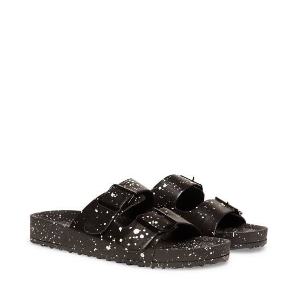 Sandalias Steve Madden Teddy-t Feminino Pretas Multicoloridas | SM-328WZ