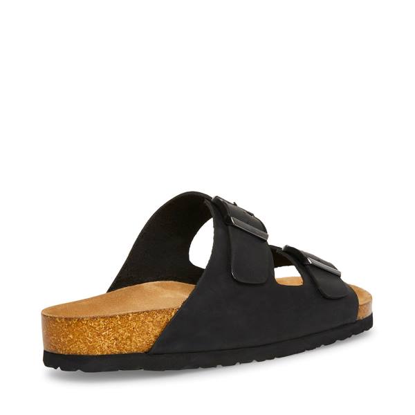 Sandalias Steve Madden Tilted Masculino Pretas | SM-962JS