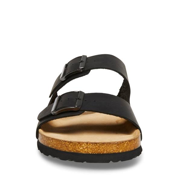 Sandalias Steve Madden Tilted Masculino Pretas | SM-962JS