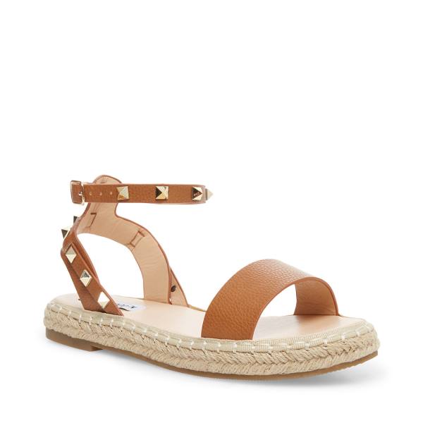 Sandalias Steve Madden Ultimate Cognac Feminino Marrom | SM-543XU