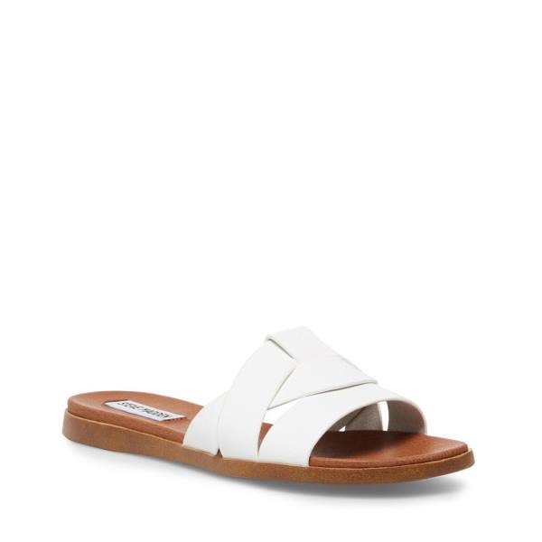 Sandalias Steve Madden Vivien Couro Feminino Branco | SM-913LN