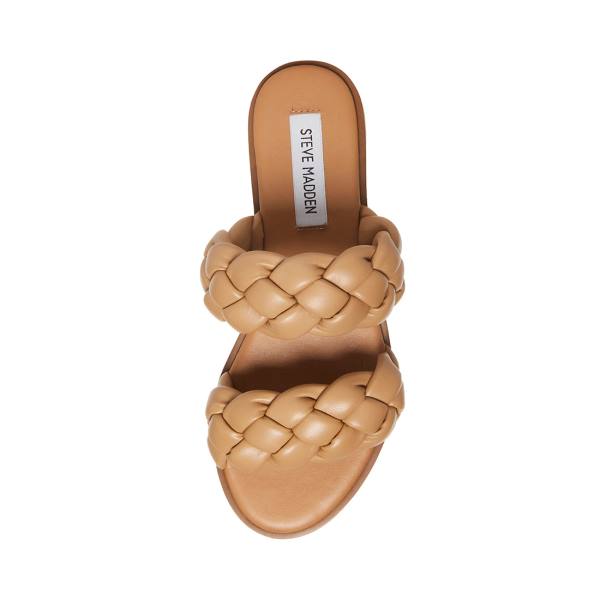 Sandalias Steve Madden Zeren Tan Feminino Marrom | SM-856KJ