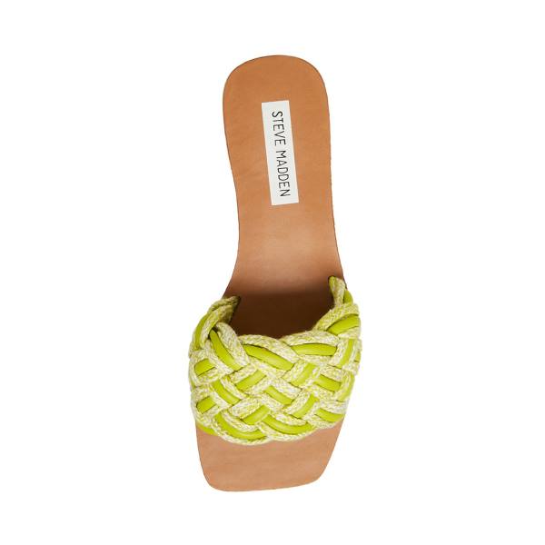 Sandalias Steve Madden Zorya Lime Feminino Luz Verdes | SM-253QD