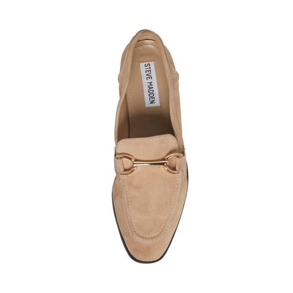 Sapatos Rasos Steve Madden Carrine Tan Camurça Feminino Marrom | SM-519HX