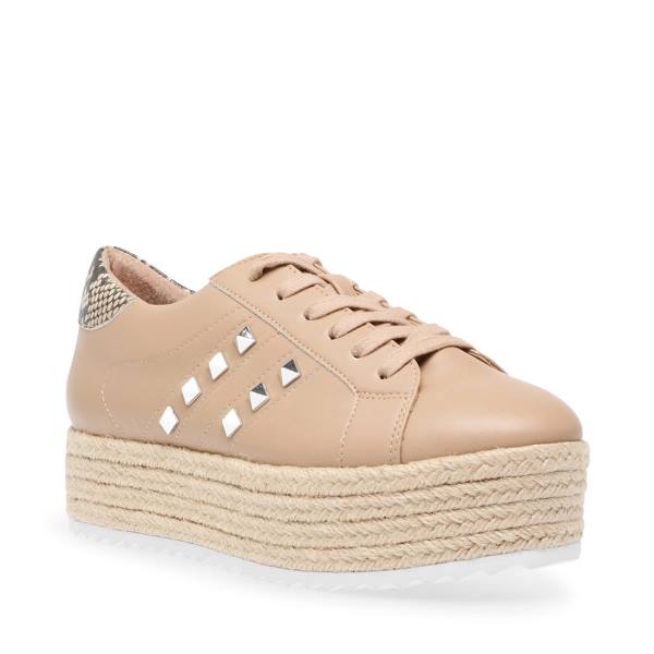 Sapatos Rasos Steve Madden Elodie Tan Feminino Marrom Multicoloridas | SM-759FQ