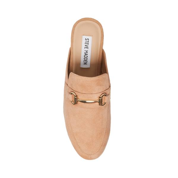 Sapatos Rasos Steve Madden Kandi Camel Camurça Feminino Marrom | SM-263EV