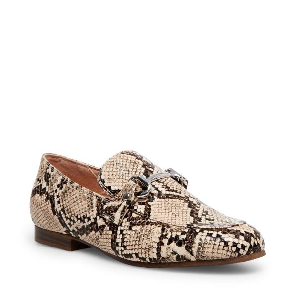 Sapatos Rasos Steve Madden Kensley Tan Snake Feminino Marrom Serpentine | SM-381XE