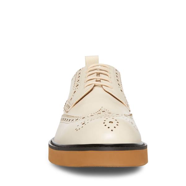 Sapatos Sociais Steve Madden Adrick Bone Couro Masculino Bege | SM-105PF