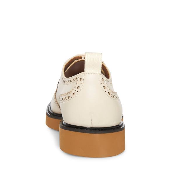 Sapatos Sociais Steve Madden Adrick Bone Couro Masculino Bege | SM-105PF