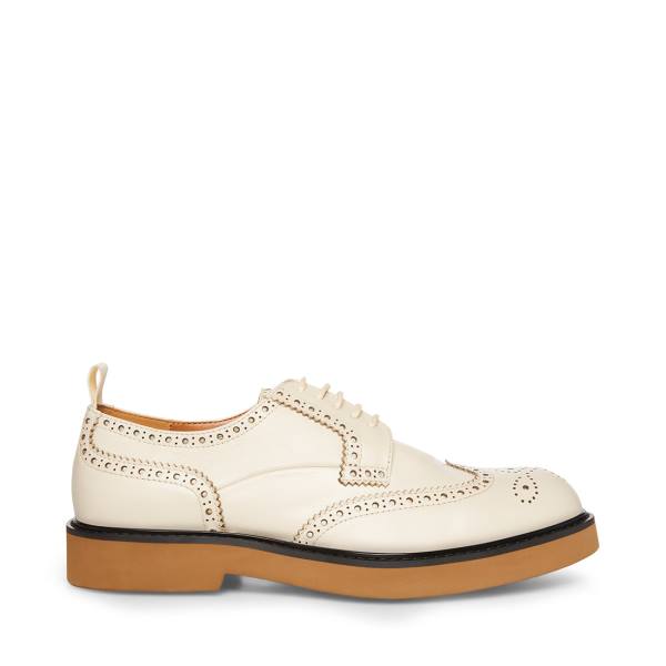 Sapatos Sociais Steve Madden Adrick Bone Couro Masculino Bege | SM-105PF