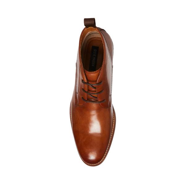 Sapatos Sociais Steve Madden Favien Tan Couro Masculino Marrom | SM-601JT