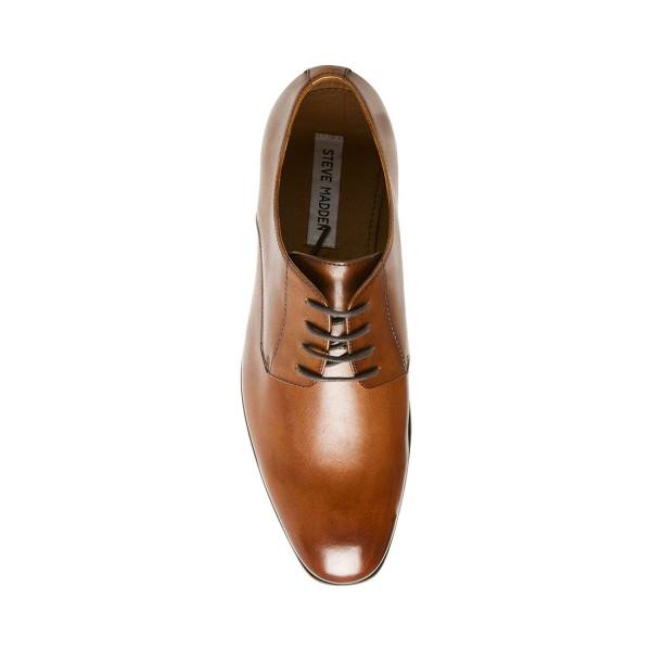 Sapatos Sociais Steve Madden Prey Tan Couro Masculino Marrom | SM-796OV