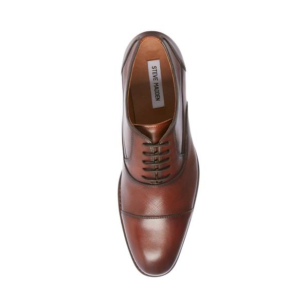 Sapatos Sociais Steve Madden Proctor Tan Couro Masculino Marrom | SM-503SO