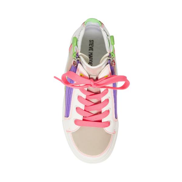 Tenis Steve Madden Alaylaa Criança Branco Multicoloridas | SM-046BK