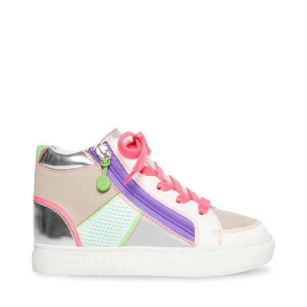 Tenis Steve Madden Alaylaa Criança Branco Multicoloridas | SM-046BK