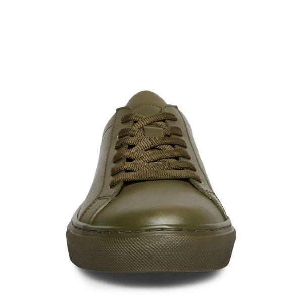 Tenis Steve Madden Bolo Couro Masculino Verde Oliva | SM-401NL