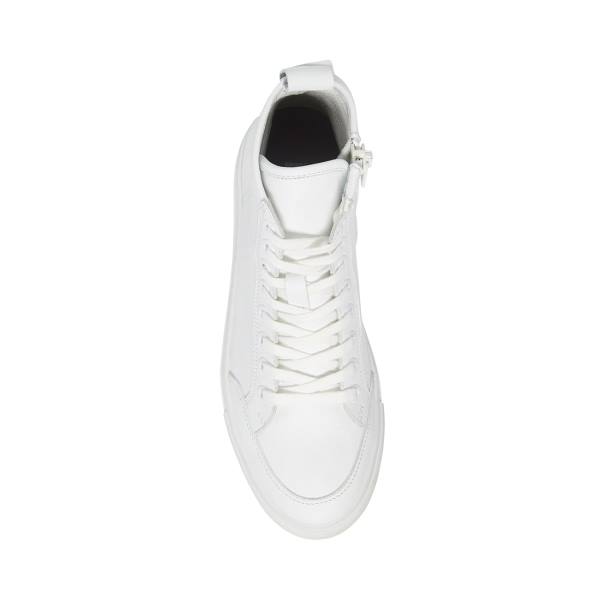 Tenis Steve Madden Bragging Couro Masculino Branco | SM-438QD