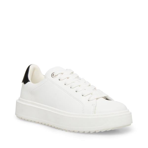 Tenis Steve Madden Catcher Feminino Branco Pretas | SM-958DY