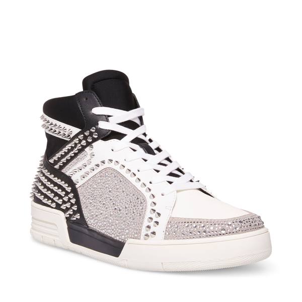 Tenis Steve Madden Cinema Masculino Pretas Branco | SM-394RV