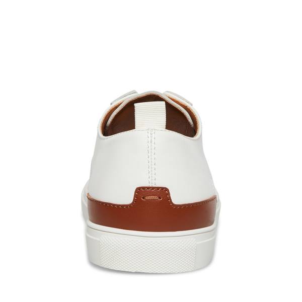 Tenis Steve Madden Coltt Couro Masculino Branco | SM-934IP