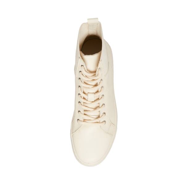 Tenis Steve Madden Dante Bone Couro Masculino Bege | SM-534OL