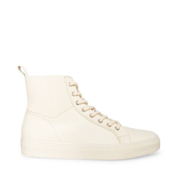 Tenis Steve Madden Dante Bone Couro Masculino Bege | SM-534OL