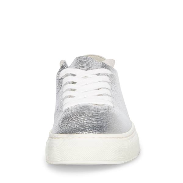 Tenis Steve Madden Dorey Couro Feminino Prateadas | SM-512WM