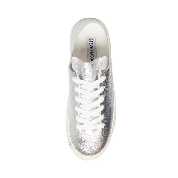 Tenis Steve Madden Dorey Couro Feminino Prateadas | SM-512WM