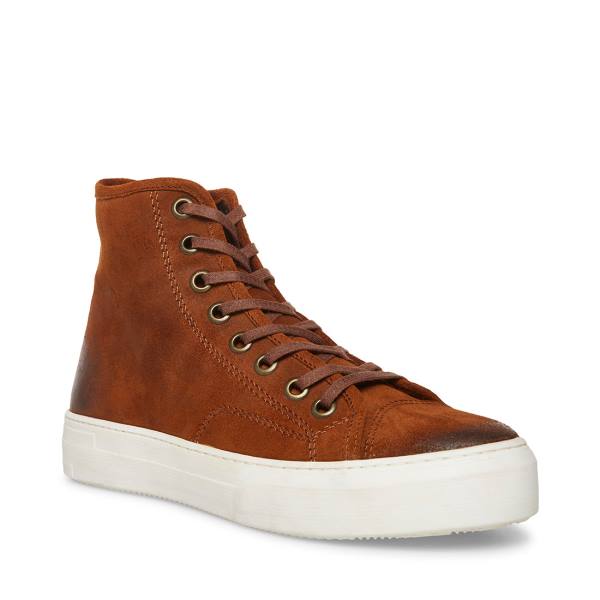 Tenis Steve Madden Forte Cognac Camurça Masculino Marrom | SM-187FG