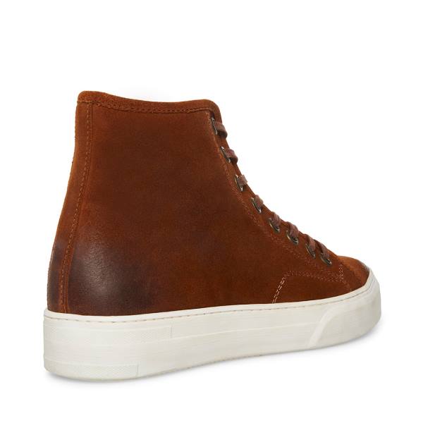 Tenis Steve Madden Forte Cognac Camurça Masculino Marrom | SM-187FG