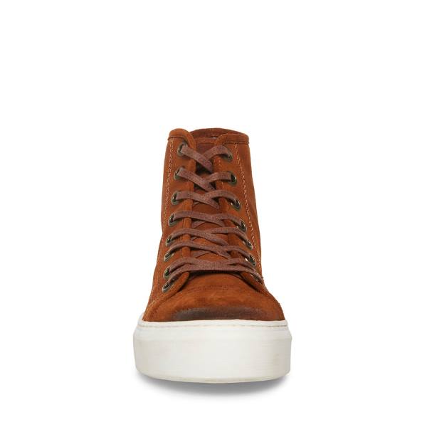 Tenis Steve Madden Forte Cognac Camurça Masculino Marrom | SM-187FG