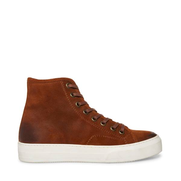 Tenis Steve Madden Forte Cognac Camurça Masculino Marrom | SM-187FG