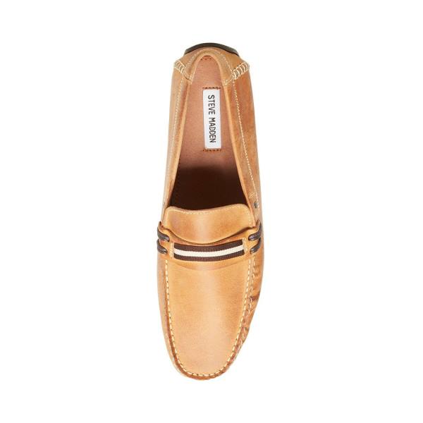 Tenis Steve Madden Grab Tan Couro Masculino Marrom | SM-710YR