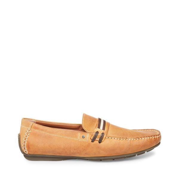 Tenis Steve Madden Grab Tan Couro Masculino Marrom | SM-710YR