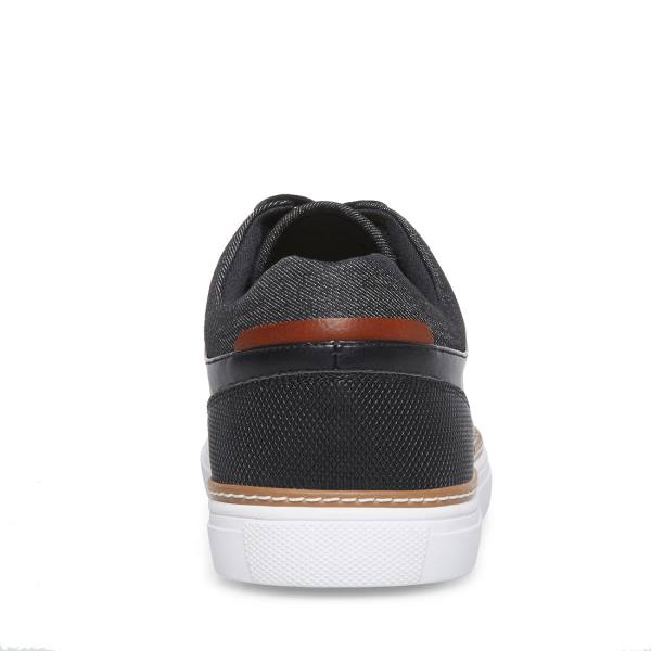 Tenis Steve Madden Gully Couro Masculino Pretas | SM-872IY