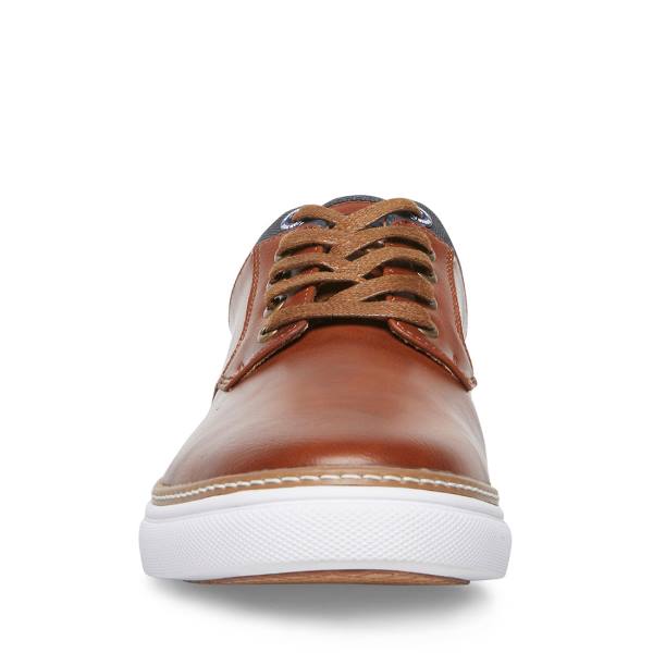 Tenis Steve Madden Gully Tan Couro Masculino Marrom | SM-891EY