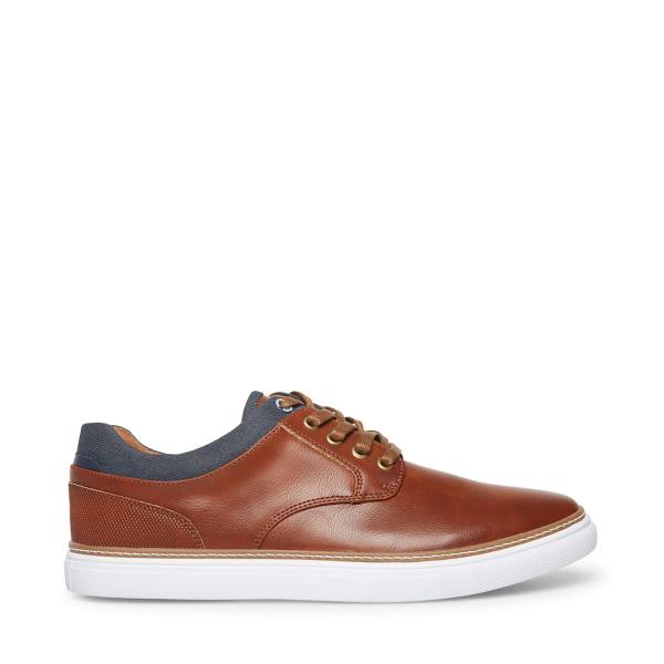 Tenis Steve Madden Gully Tan Couro Masculino Marrom | SM-891EY