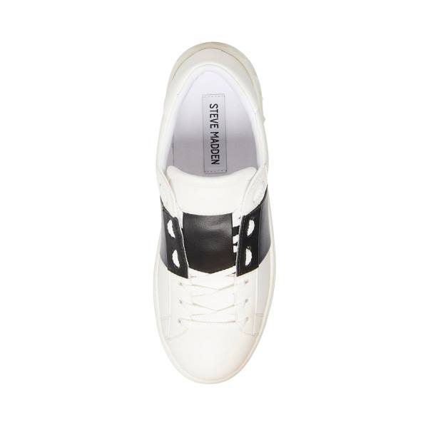 Tenis Steve Madden Keaton Feminino Branco Pretas | SM-190JQ