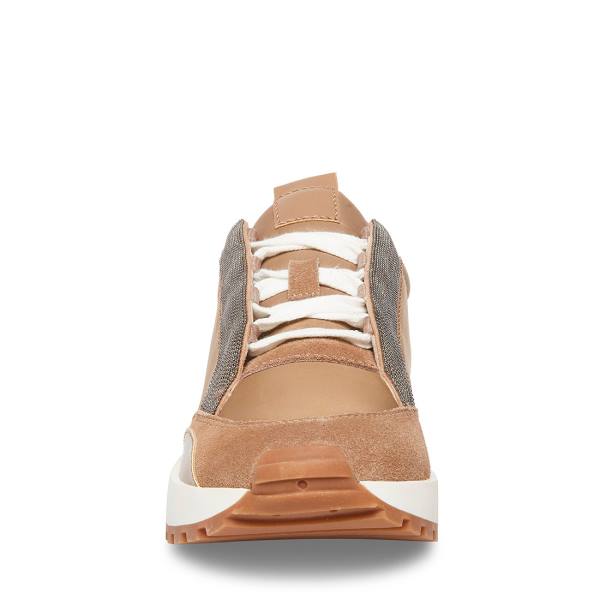 Tenis Steve Madden Keyan Taupe Feminino Cinzentas Marrom Multicoloridas | SM-078EM