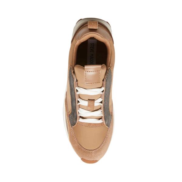 Tenis Steve Madden Keyan Taupe Feminino Cinzentas Marrom Multicoloridas | SM-078EM