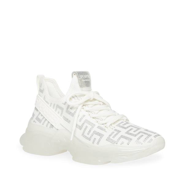 Tenis Steve Madden Maxima-s Feminino Branco Prateadas | SM-791GQ