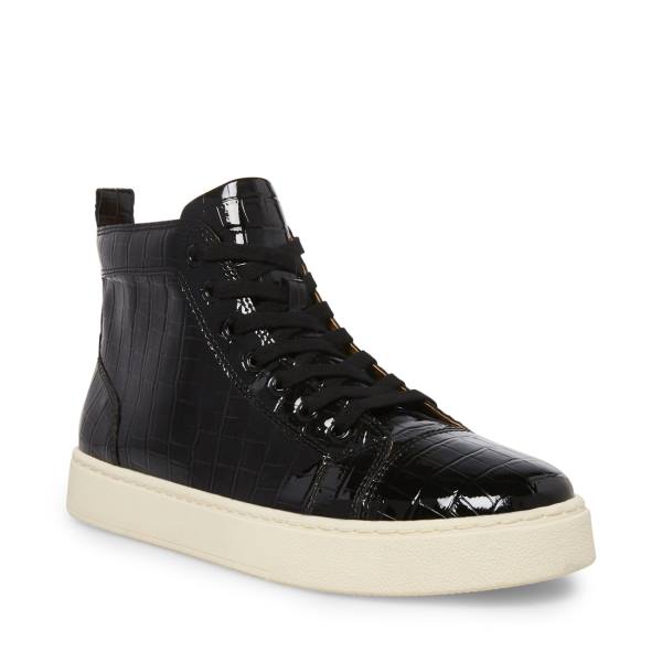 Tenis Steve Madden Promoter-c Crocodile Masculino Pretas | SM-382QI