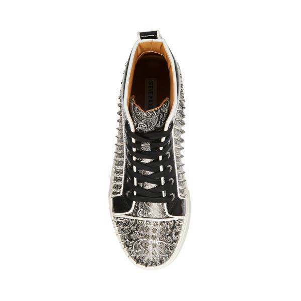 Tenis Steve Madden Promoter-s Masculino Pretas Prateadas | SM-087HL