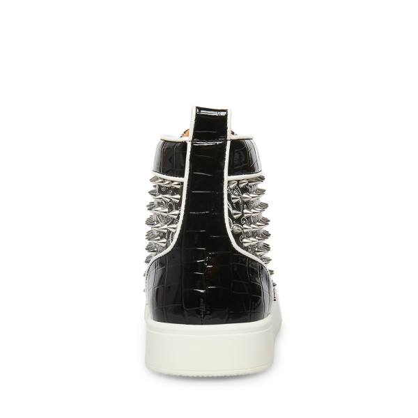 Tenis Steve Madden Promoter-s Masculino Pretas Prateadas | SM-087HL