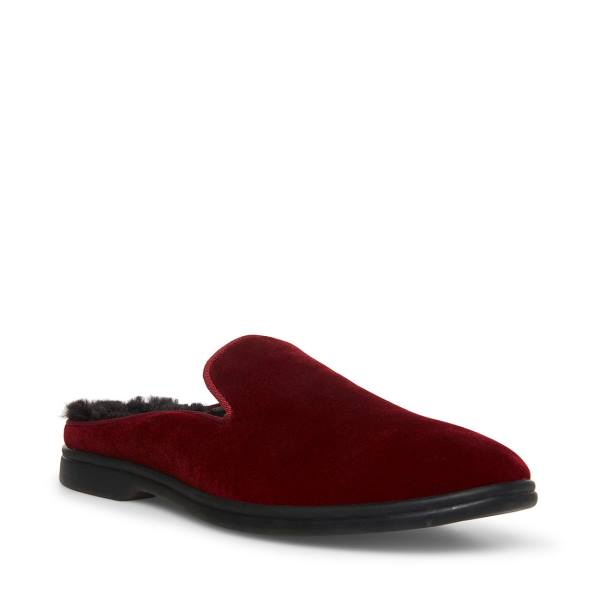 Tenis Steve Madden Questt Burgundy Velvet Masculino Bordeaux | SM-836LU