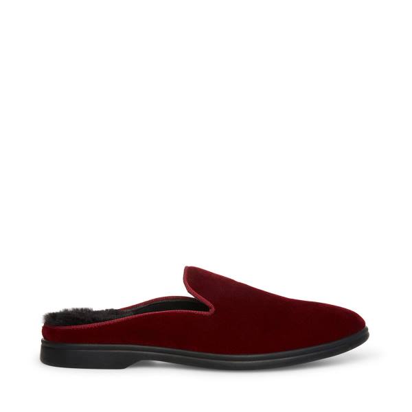 Tenis Steve Madden Questt Burgundy Velvet Masculino Bordeaux | SM-836LU