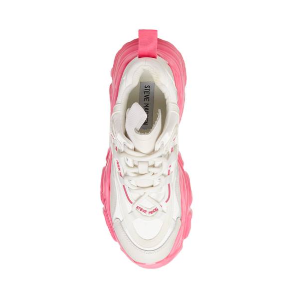 Tenis Steve Madden Revel Feminino Branco Rosa | SM-734KR