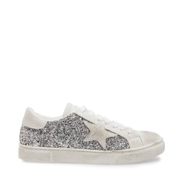 Tenis Steve Madden Rubie Glitter Feminino Prateadas | SM-452BC